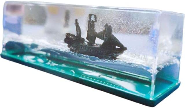 ZEshops Ghost Ship Black Pearl Ship in A Bottle Fluid Liquid Drift Bottle